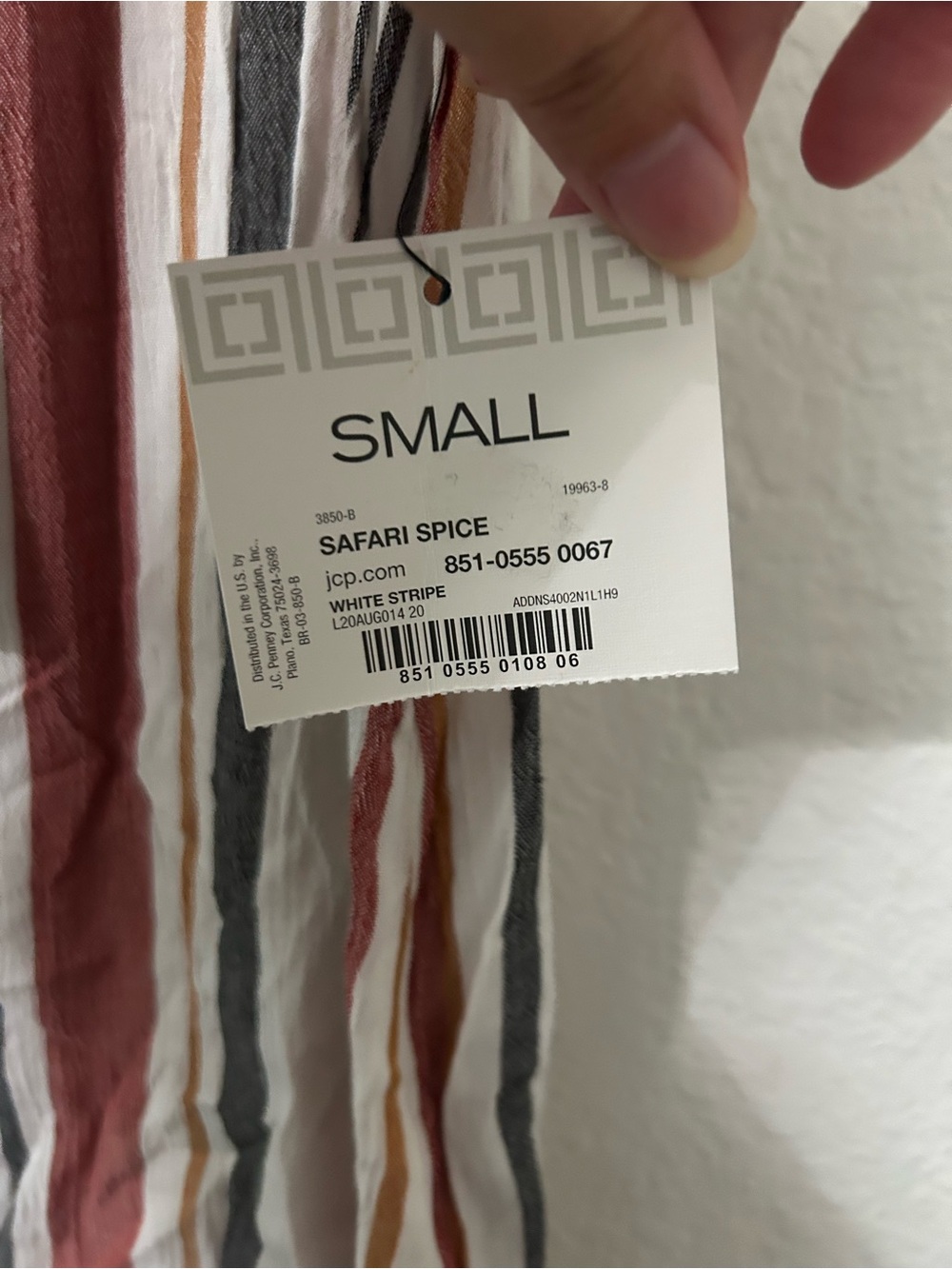 Liz Claiborne NWT Striped Sleeveless Blouse Small Safari Spice Boho V-Neck - Picture 8 of 9